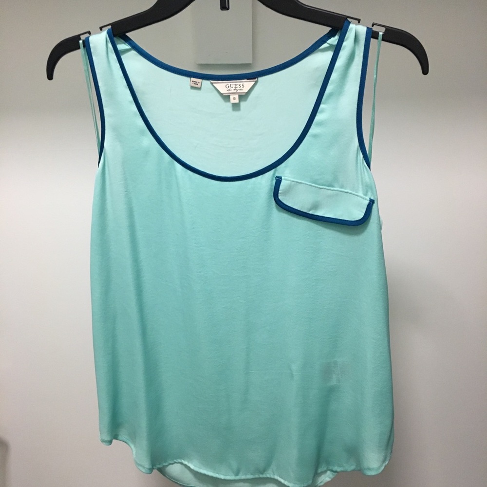 Guess High Low Tank With False Pocket Flap